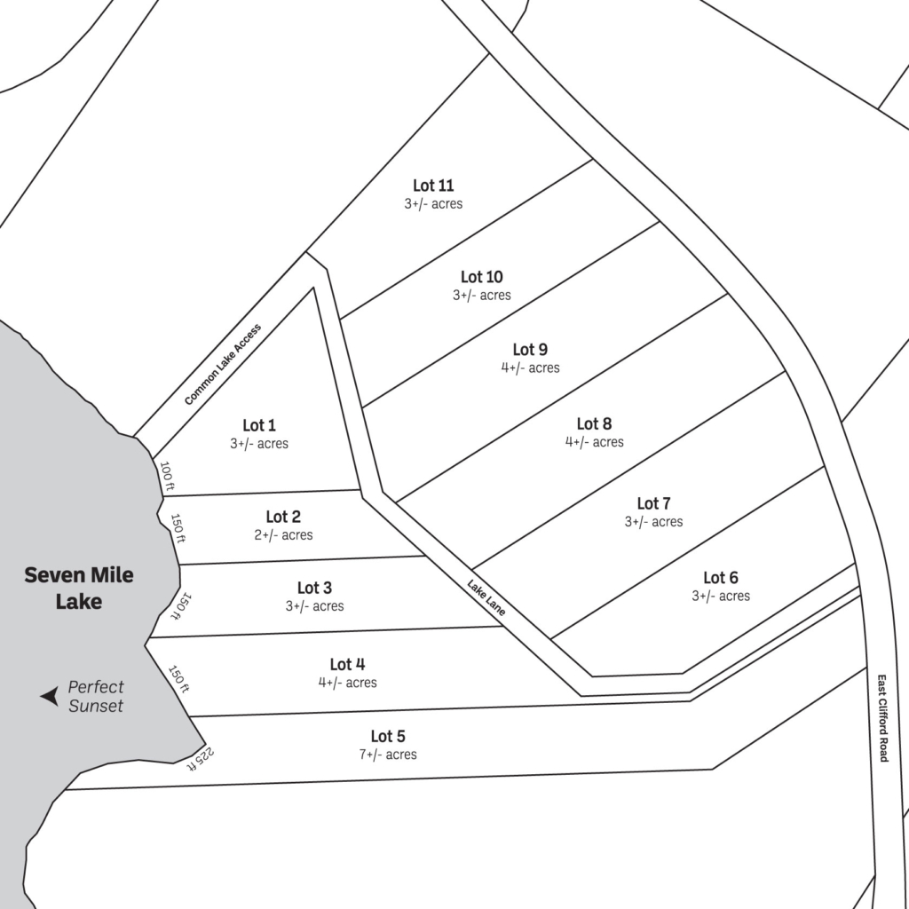 Seven Mile Lake Plot Plan